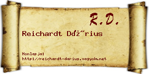 Reichardt Dárius névjegykártya